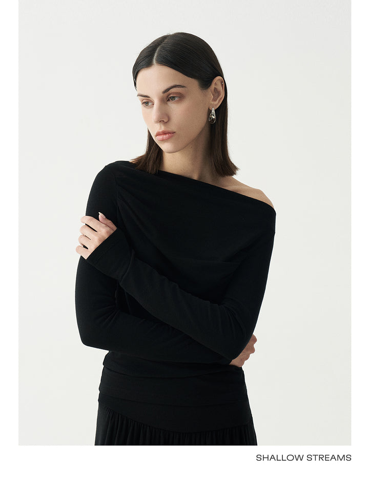 Elegant Off-Shoulder Knit Top SSOT0047
