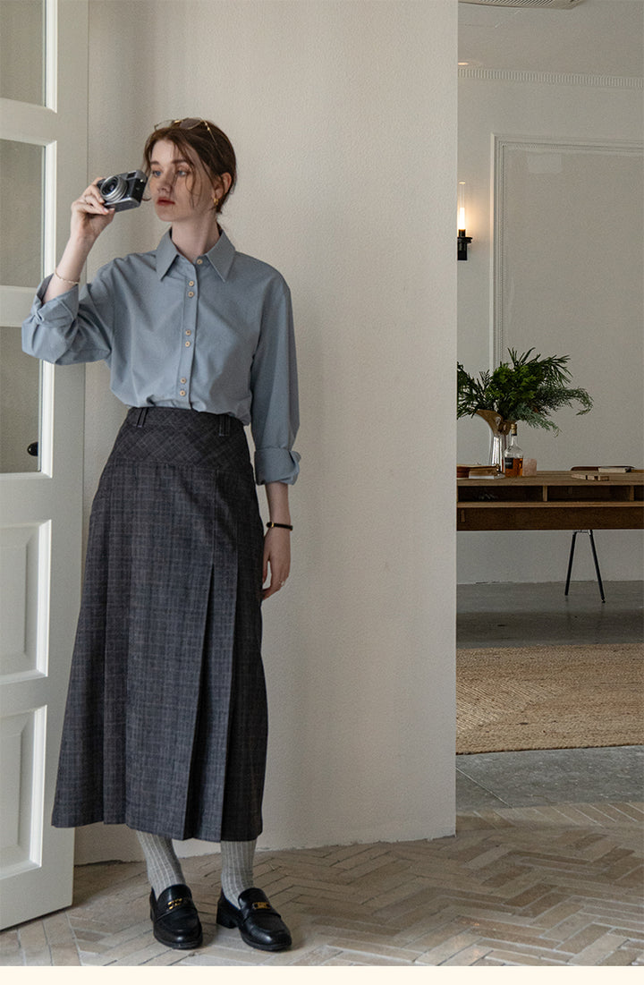 French-Style Floral Embroidery Relaxed Shirt  DARS0100