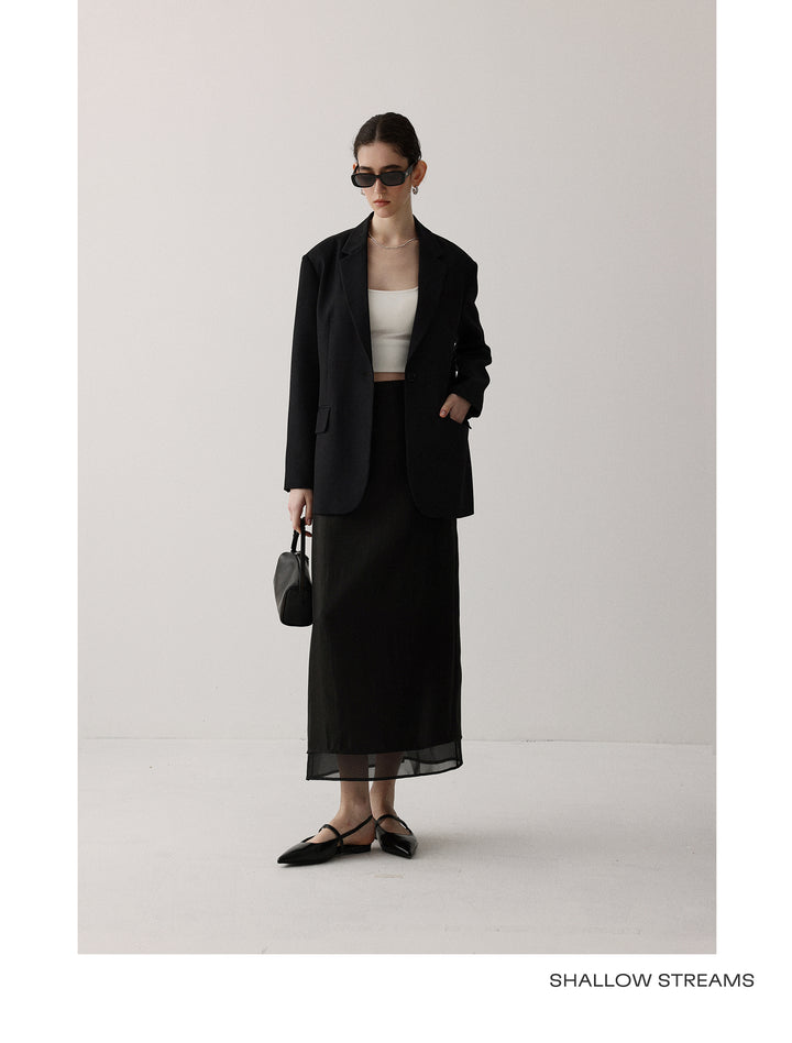 Sheer Flow Midi Skirt SSMS0222