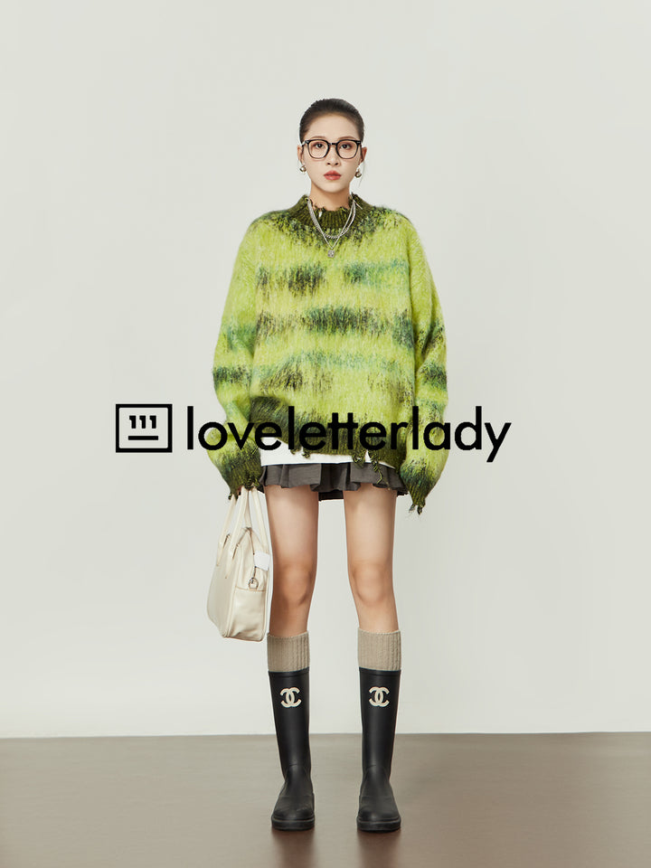 Gradient Mohair Oversized Cardigan LLOC0018