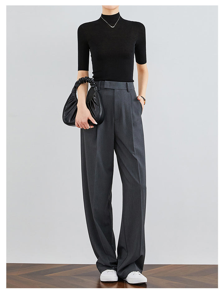 LuxeFit Wide-Leg Woolen Trousers FAWP0007