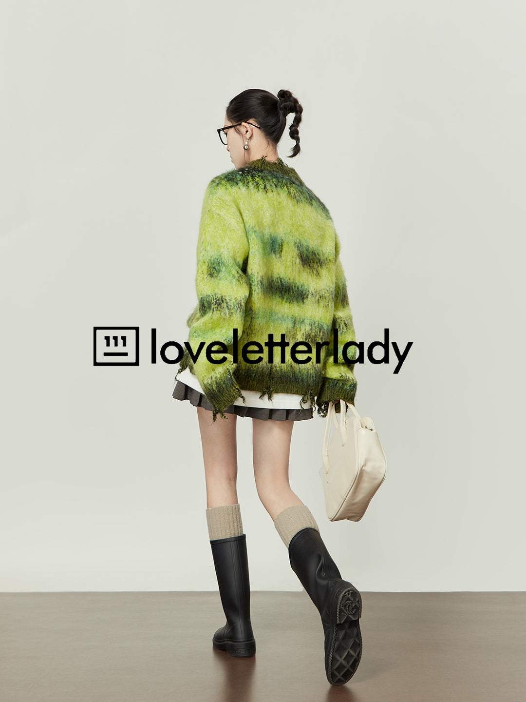 Gradient Mohair Oversized Cardigan LLOC0018