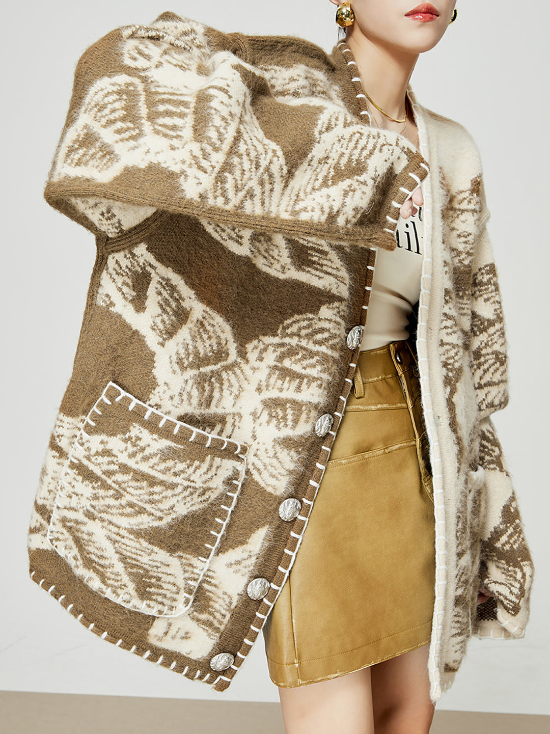 Vintage Woodland Oversized Cardigan LLOC0036
