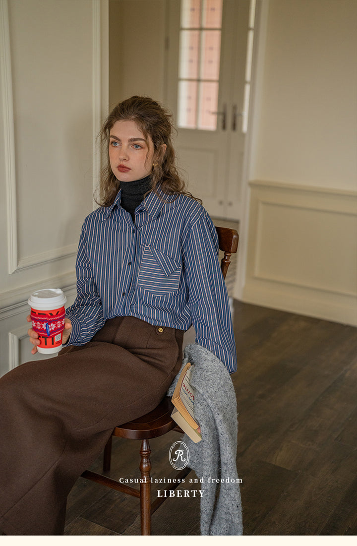 Liberty Striped Cotton Shirt DACS0119