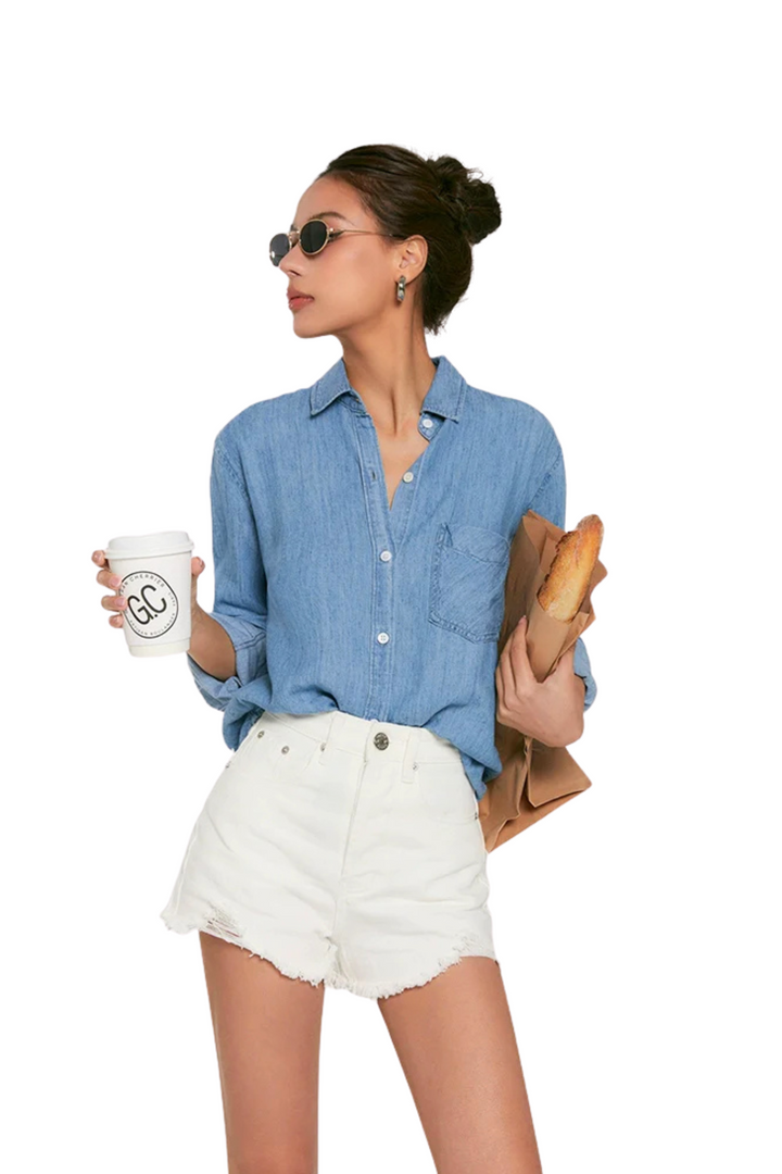 Cloudwash Linen-Silk Denim Shirt DGSD0196
