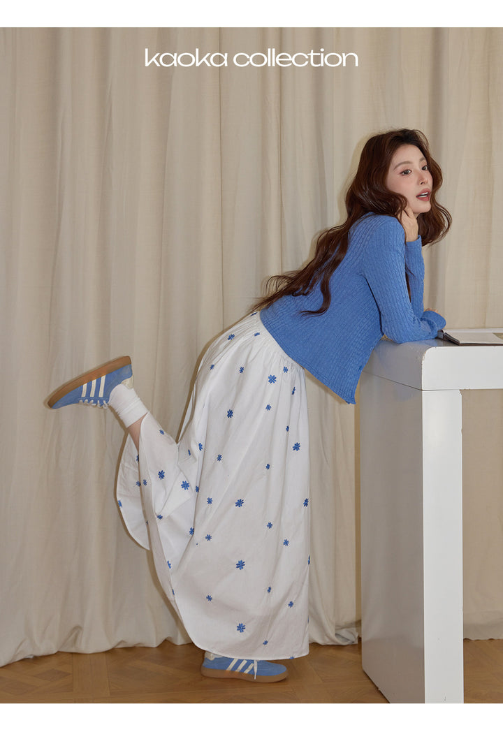 Blue Daisy Breeze Skirt KKBS0339