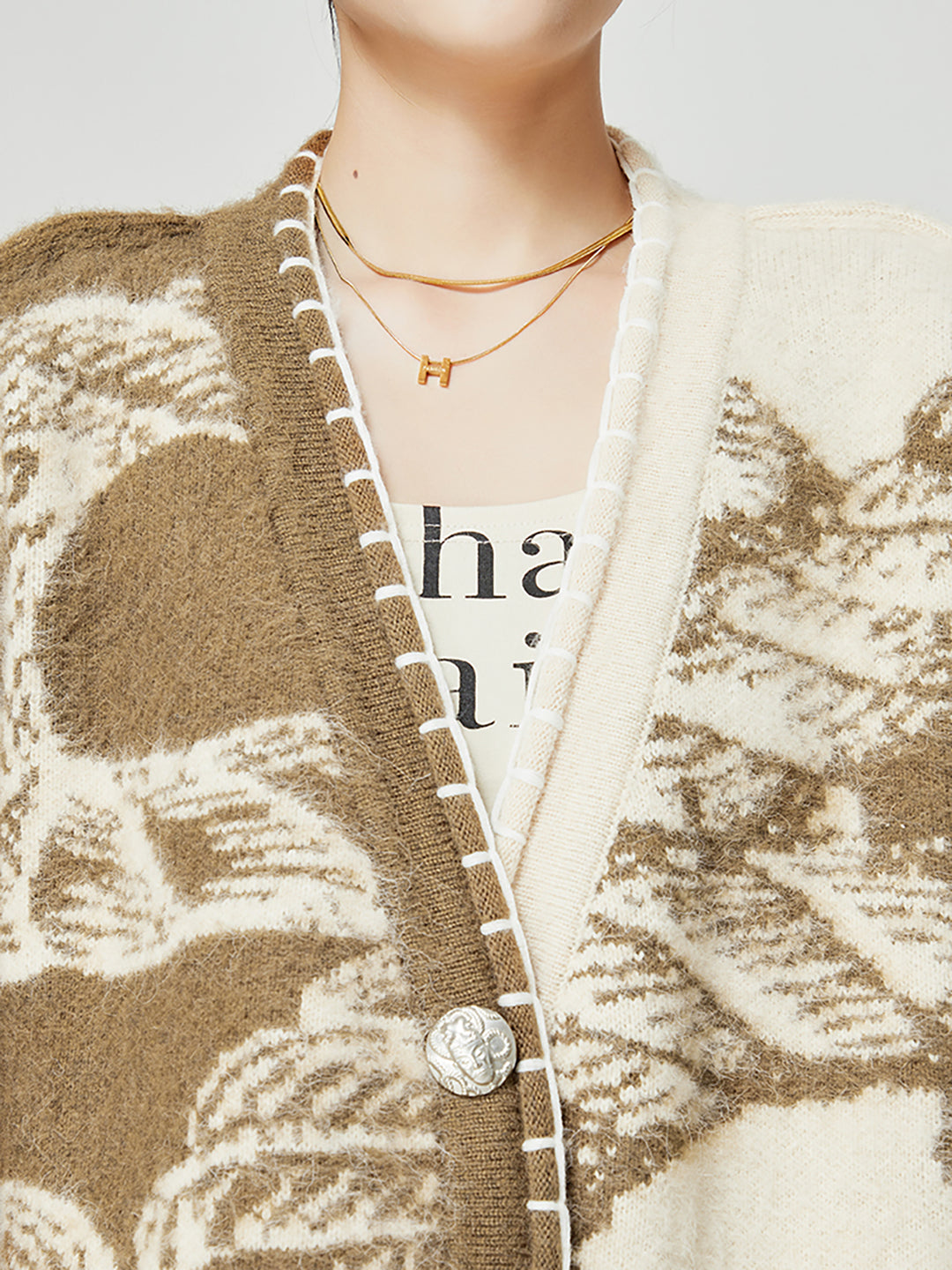 Vintage Woodland Oversized Cardigan LLOC0036