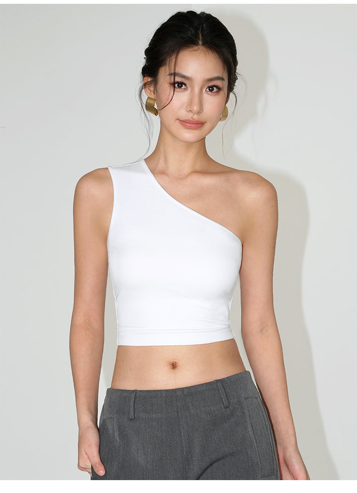 AsymFit One-Shoulder Knit Tank NHTT0227