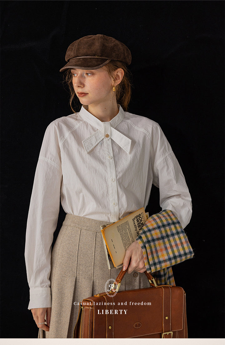 Elegant Bow-Tie Collar Shirt DACS0117