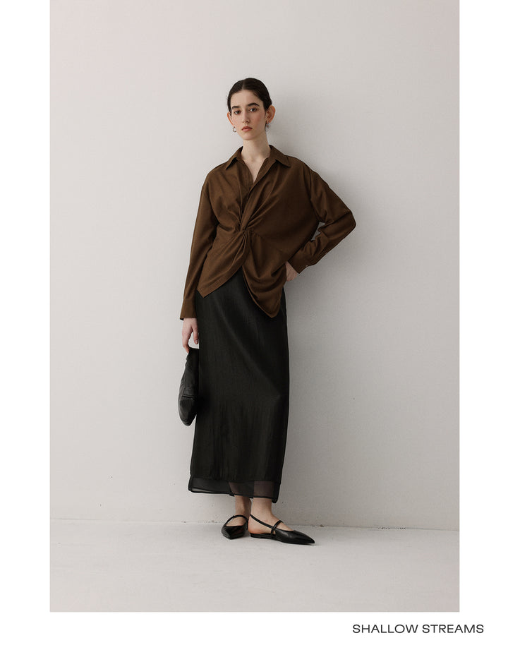 Sheer Flow Midi Skirt SSMS0222