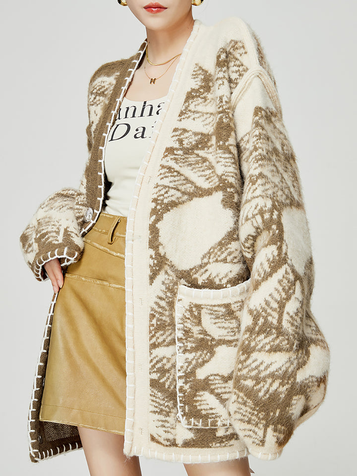 Vintage Woodland Oversized Cardigan LLOC0036