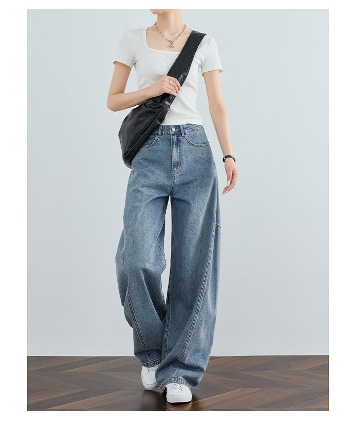 Vintage Washed Blue Denim Pants FADP0029