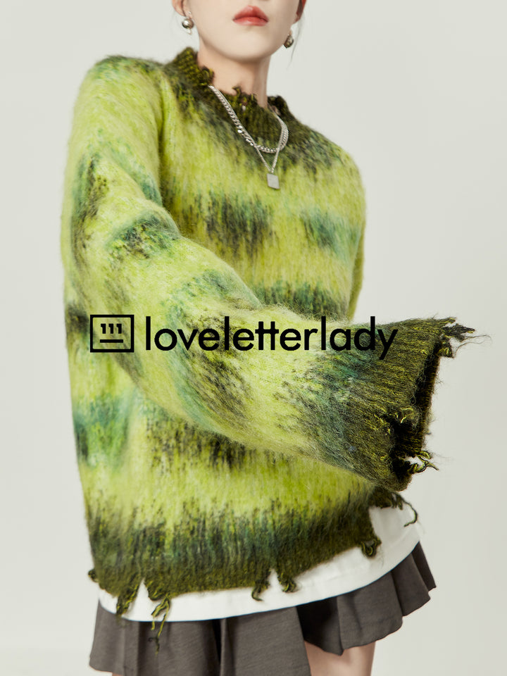 Gradient Mohair Oversized Cardigan LLOC0018