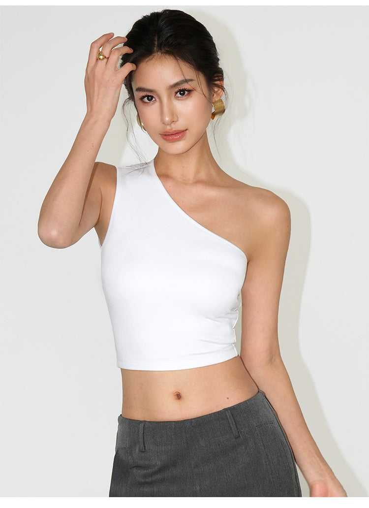 AsymFit One-Shoulder Knit Tank NHTT0227