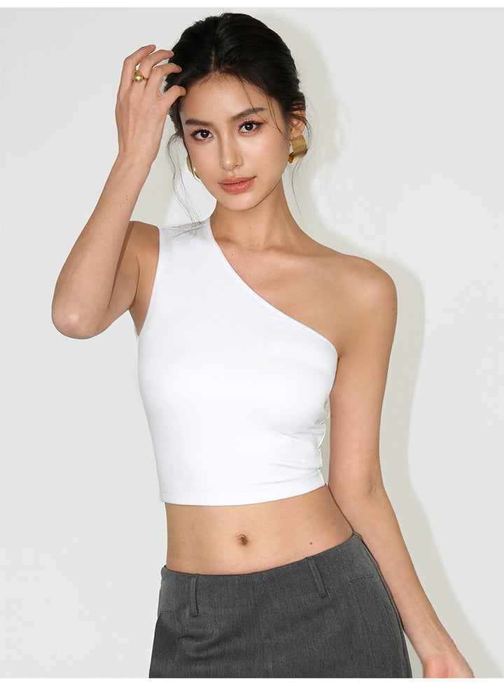 AsymFit One-Shoulder Knit Tank NHTT0227