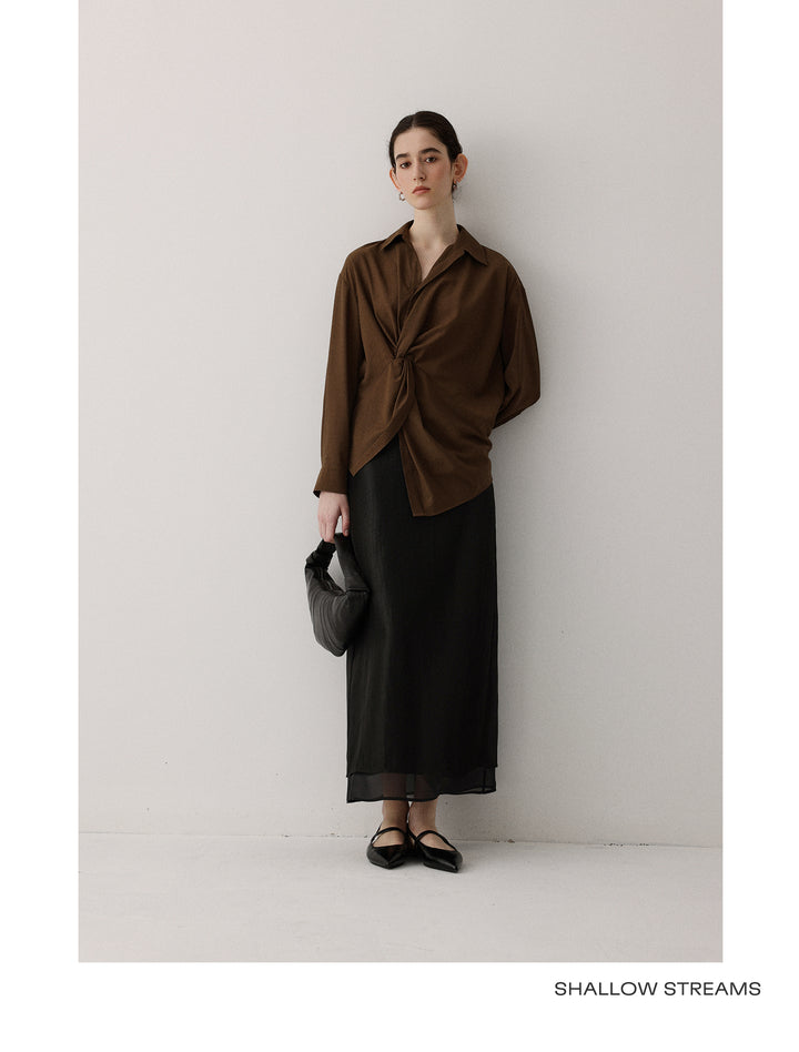 Sheer Flow Midi Skirt SSMS0222
