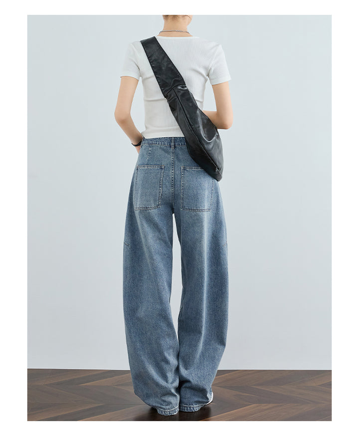 Vintage Washed Blue Denim Pants FADP0029