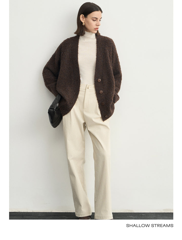 Wool Hoop V-Neck Knit Cardigan SSWC0063