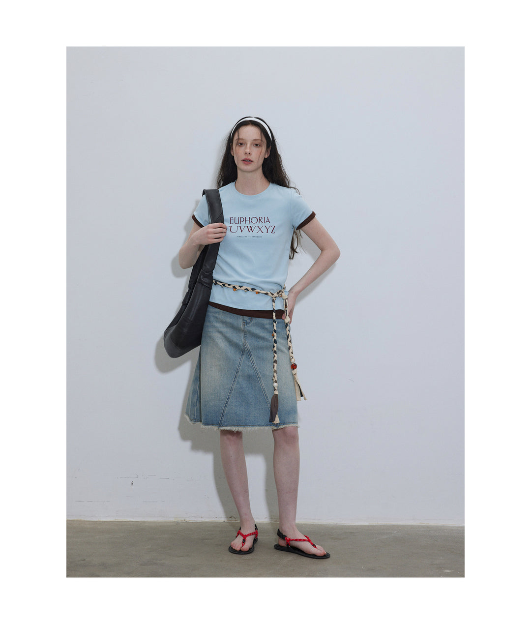 A-Line Washed Denim Skirt LCAS0214