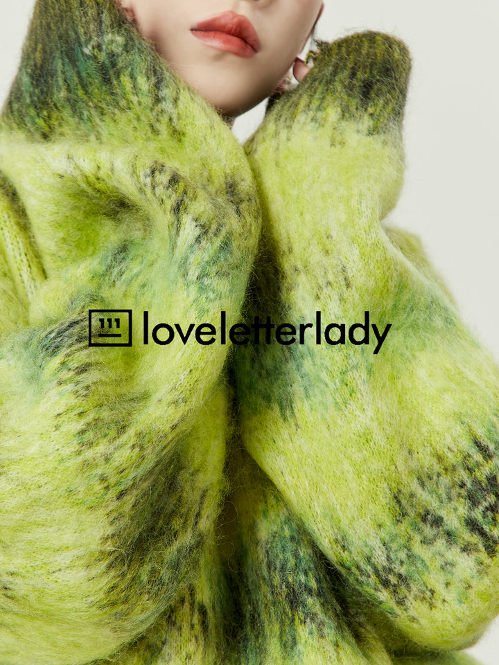 Gradient Mohair Oversized Cardigan LLOC0018