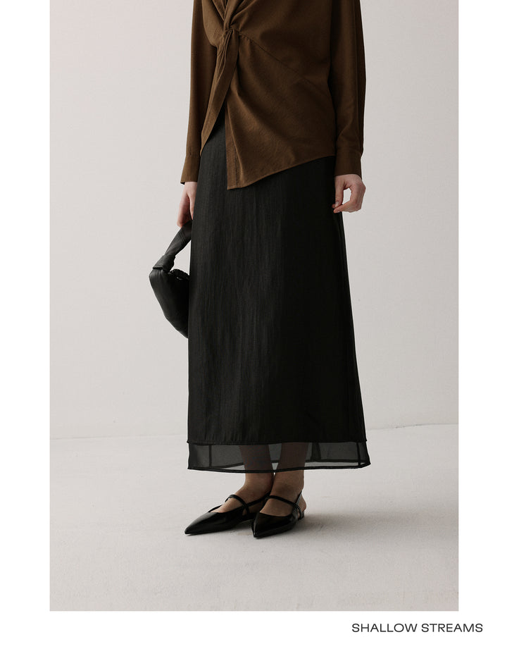 Sheer Flow Midi Skirt SSMS0222