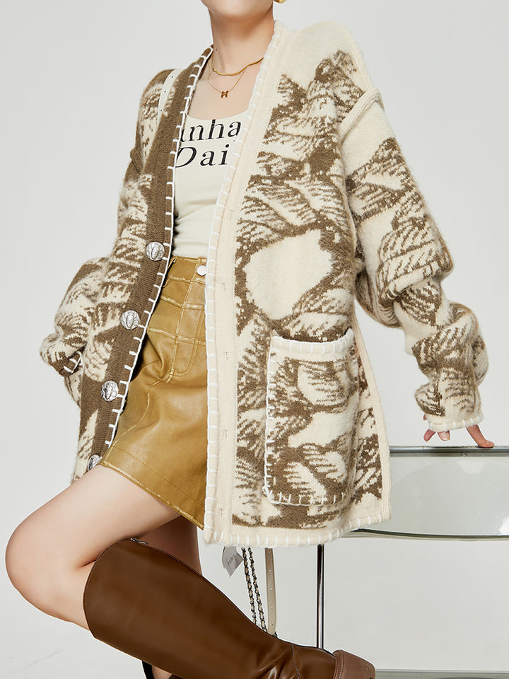Vintage Woodland Oversized Cardigan LLOC0036