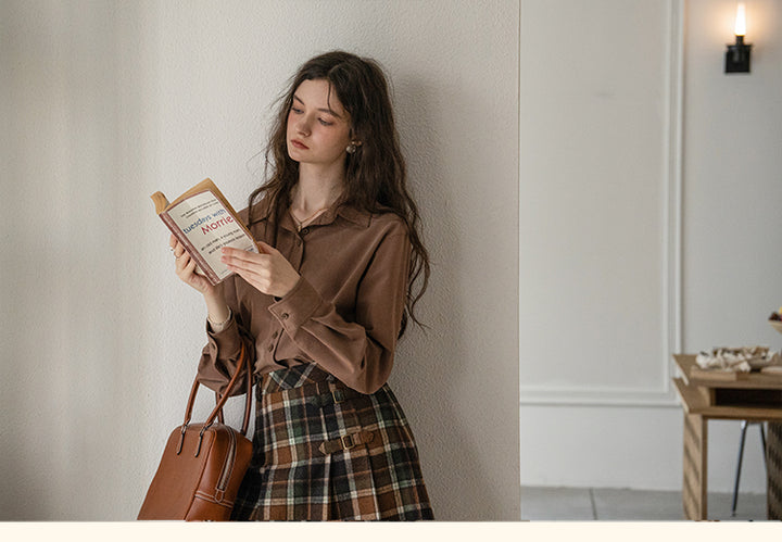French-Style Floral Embroidery Relaxed Shirt  DARS0100
