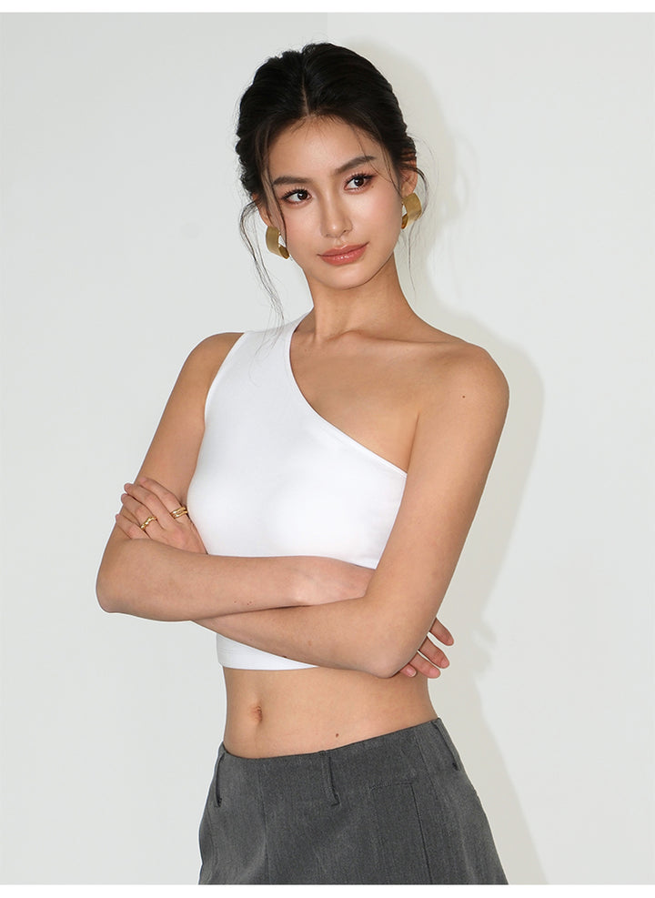 AsymFit One-Shoulder Knit Tank NHTT0227