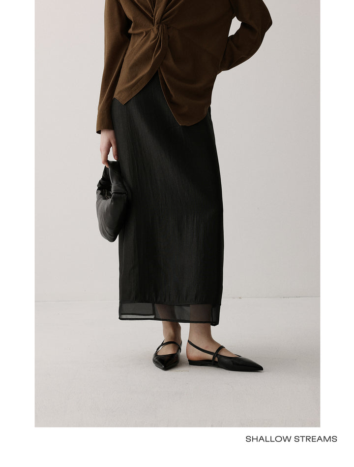 Sheer Flow Midi Skirt SSMS0222
