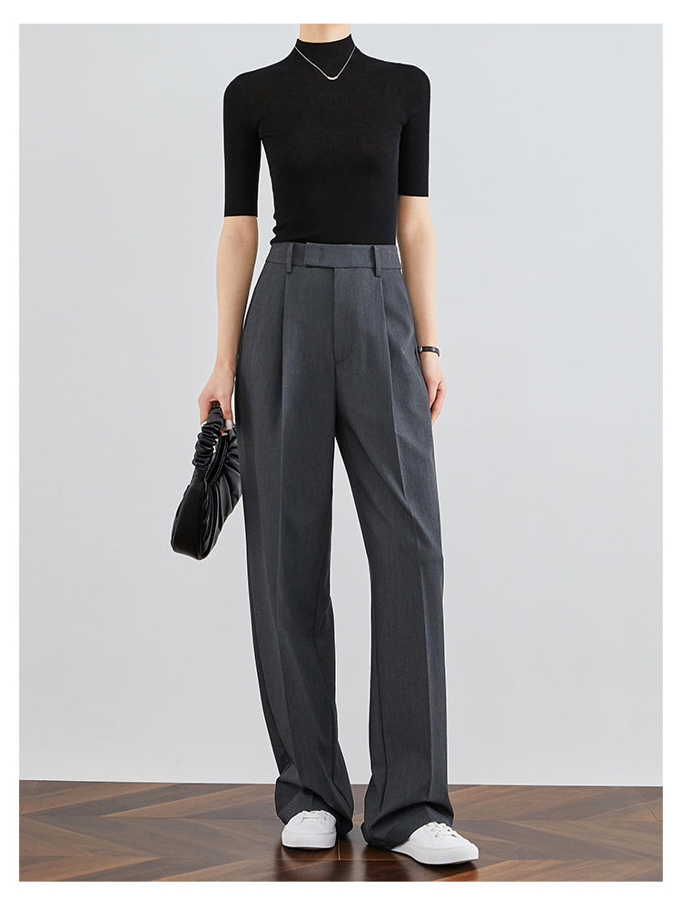 LuxeFit Wide-Leg Woolen Trousers FAWP0007