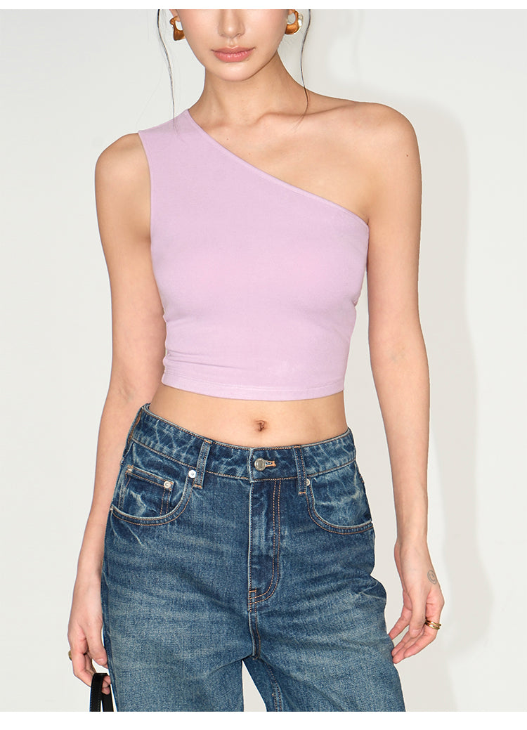 AsymFit One-Shoulder Knit Tank NHTT0227