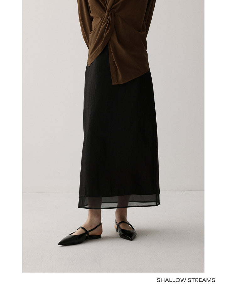 Sheer Flow Midi Skirt SSMS0222