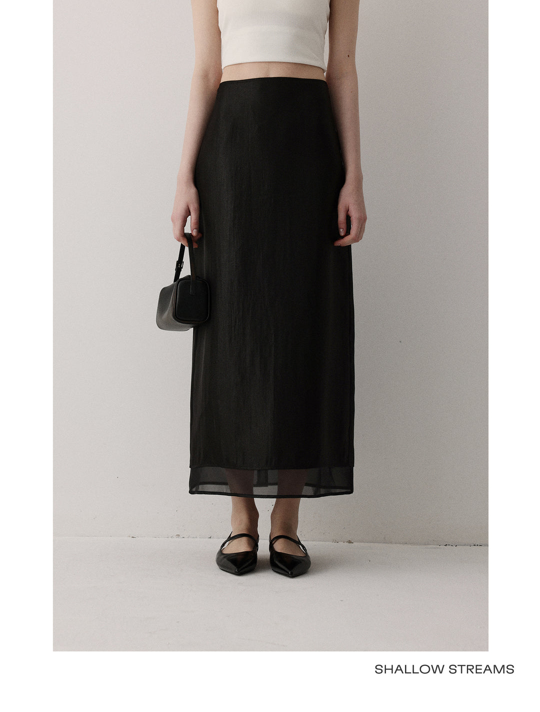 Sheer Flow Midi Skirt SSMS0222