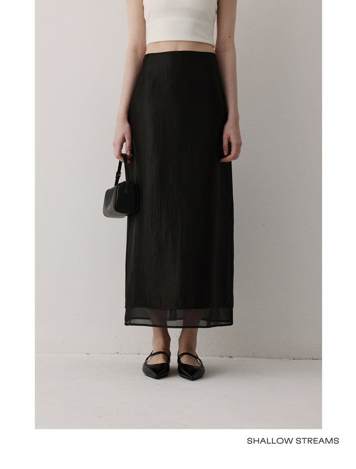 Sheer Flow Midi Skirt SSMS0222