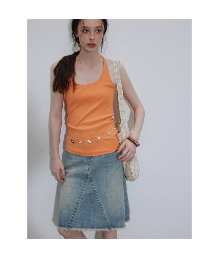 A-Line Washed Denim Skirt LCAS0214