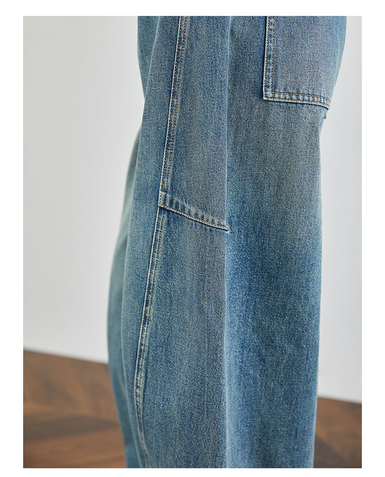 Vintage Washed Blue Denim Pants FADP0029