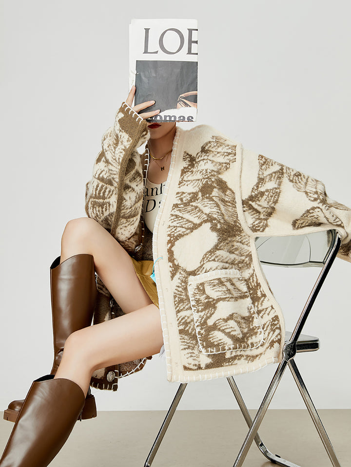 Vintage Woodland Oversized Cardigan LLOC0036