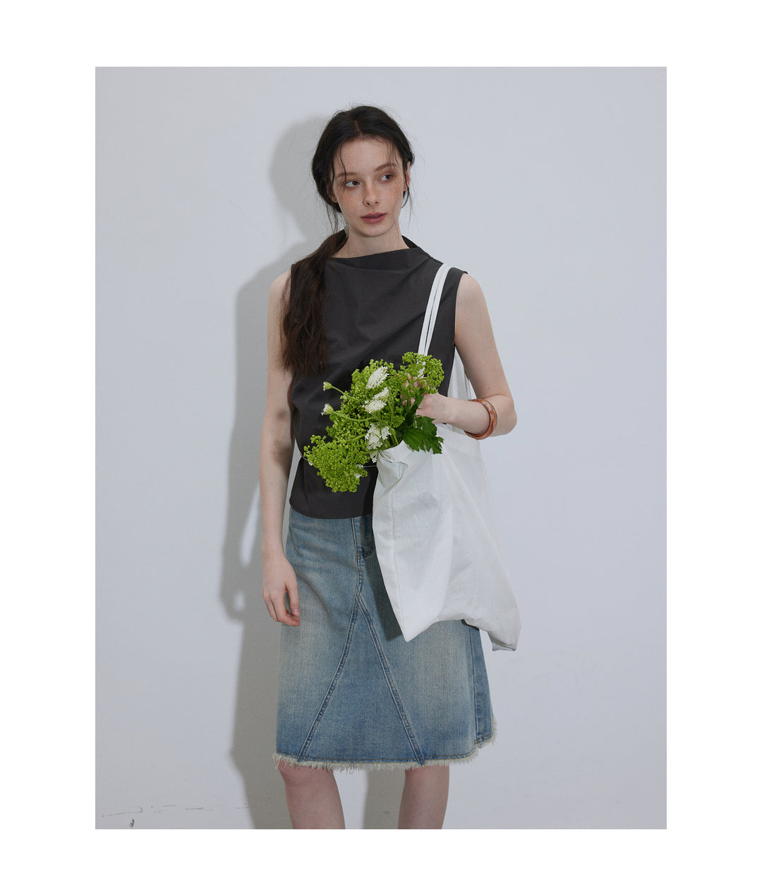 A-Line Washed Denim Skirt LCAS0214