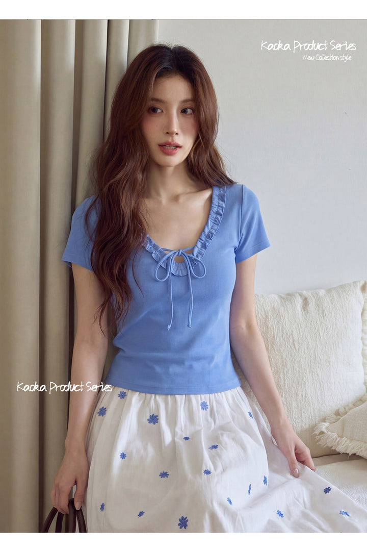 Blue Daisy Breeze Skirt KKBS0339