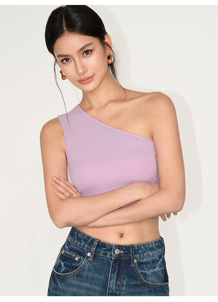 AsymFit One-Shoulder Knit Tank NHTT0227