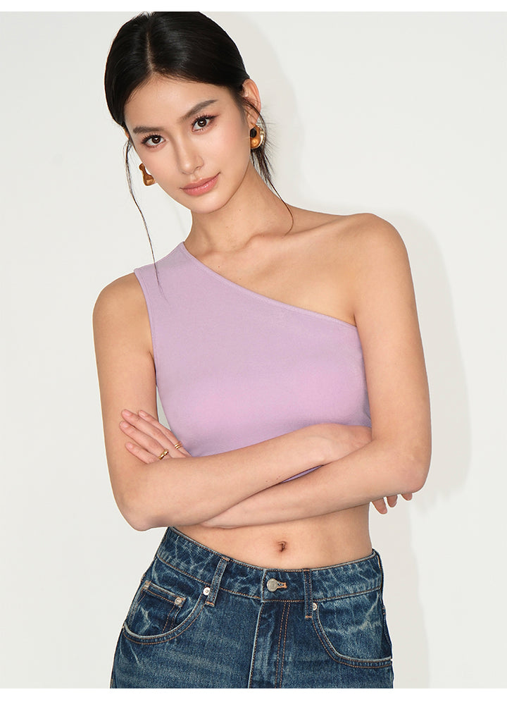 AsymFit One-Shoulder Knit Tank NHTT0227