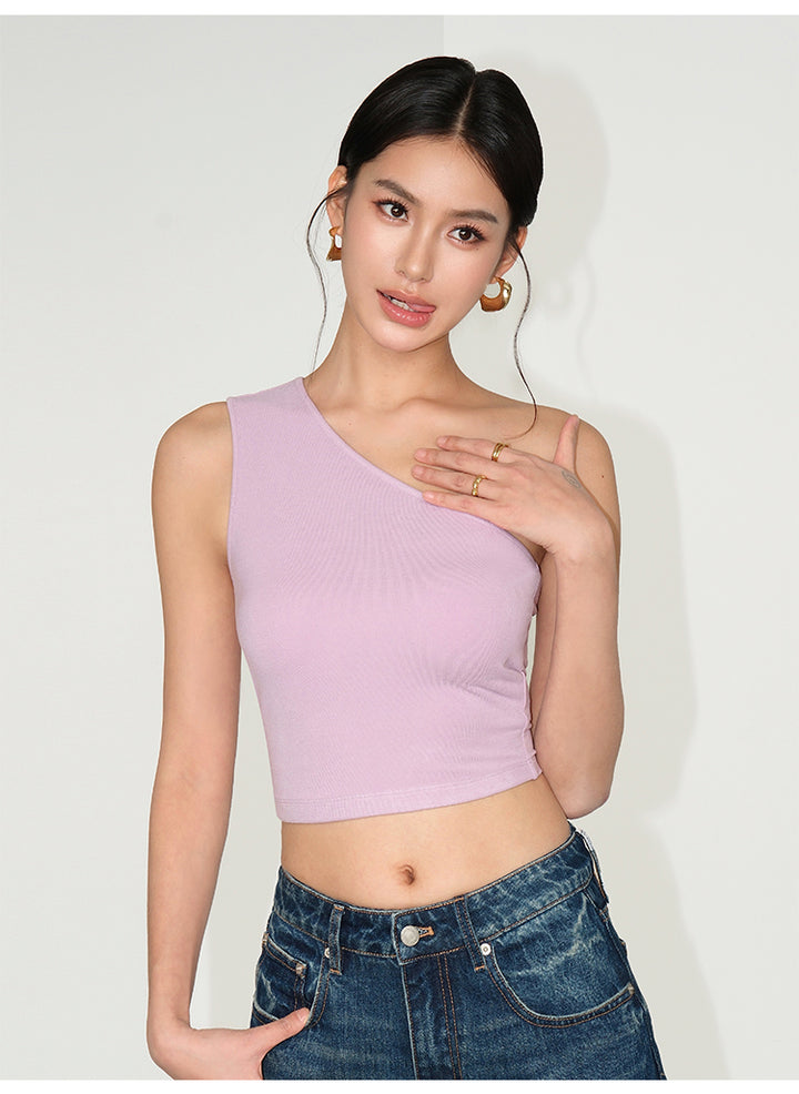 AsymFit One-Shoulder Knit Tank NHTT0227