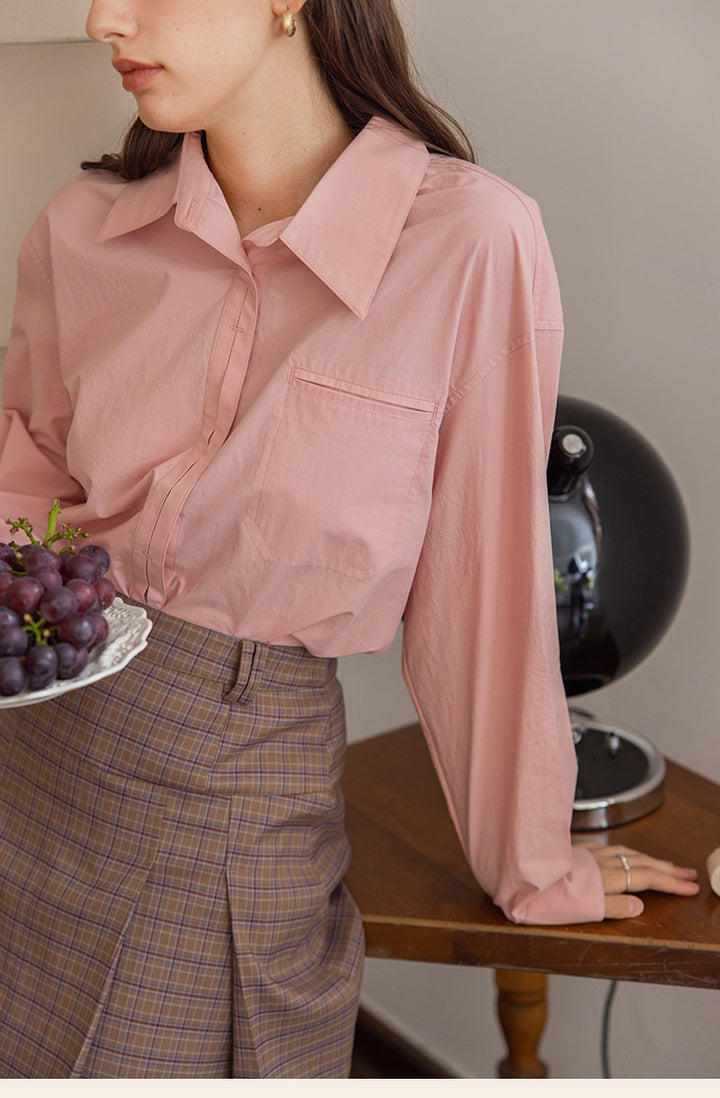 Pure Color Cotton Shirt DACS0120