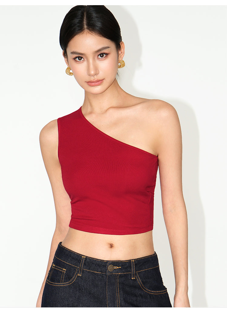 AsymFit One-Shoulder Knit Tank NHTT0227