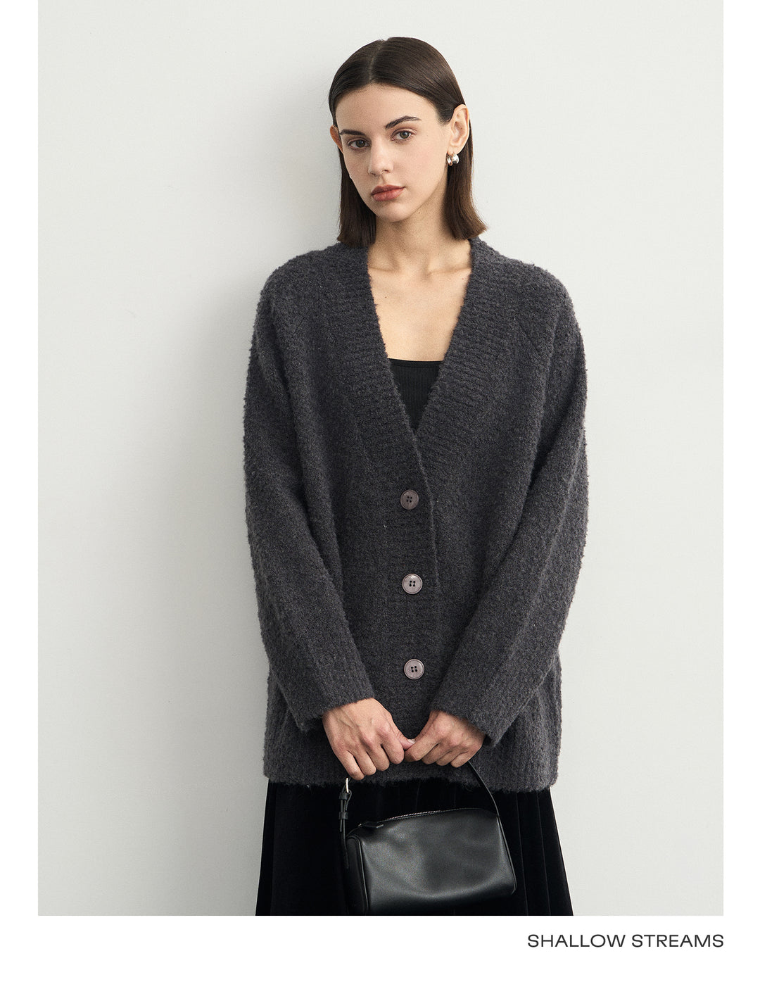 Wool Hoop V-Neck Knit Cardigan SSWC0063