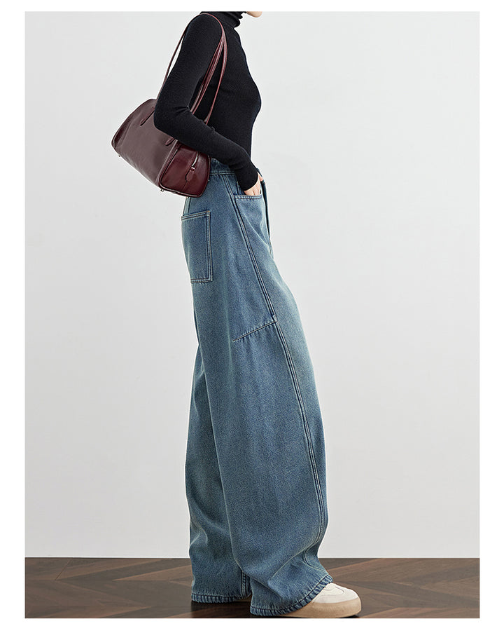 Vintage Washed Blue Denim Pants FADP0029