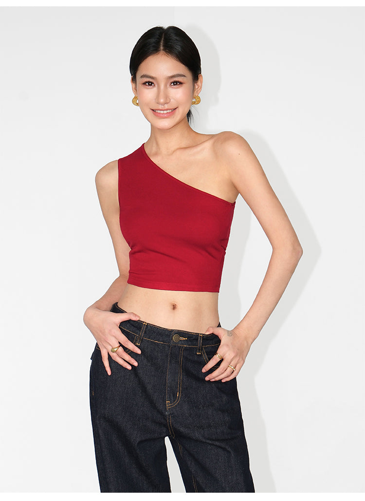 AsymFit One-Shoulder Knit Tank NHTT0227