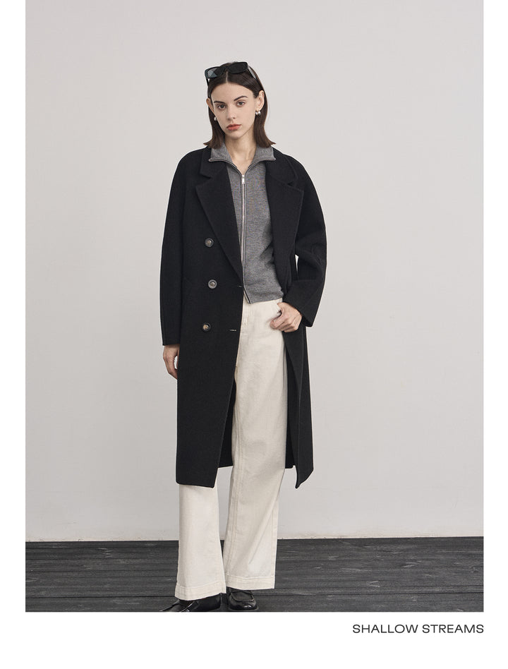 Wool Double Zip Turtleneck Knit Top SSKT0051