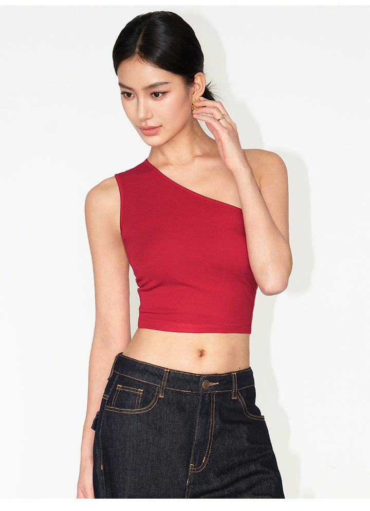 AsymFit One-Shoulder Knit Tank NHTT0227