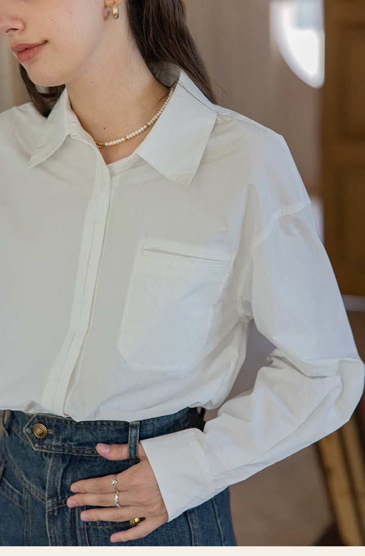 Pure Color Cotton Shirt DACS0120